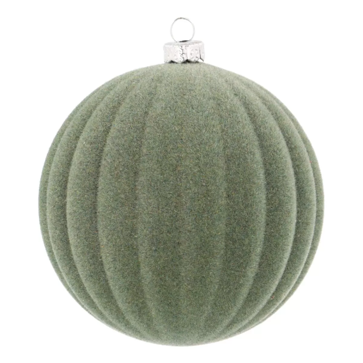 Discount It's all about Christmas Cotton Green Fluwelen Kerstbal Met Reliëf