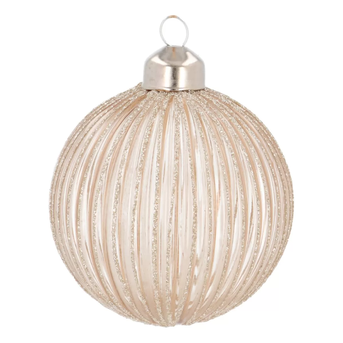 Best It's all about Christmas Elegante Taupe Kerstbal Met Gouden Glitters