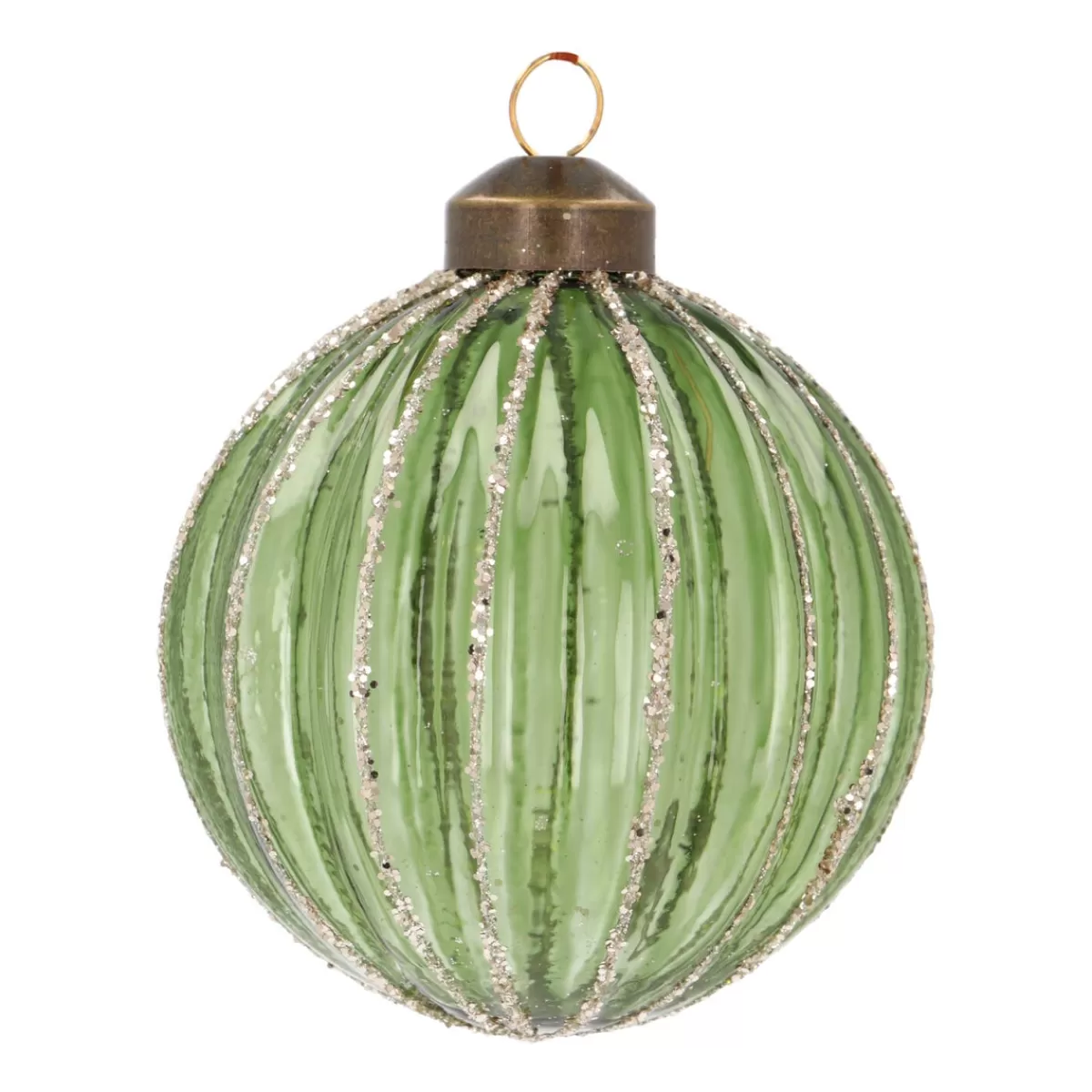 Store It's all about Christmas Frisse Lichtgroene Kerstbal Met Natuurlijk Design