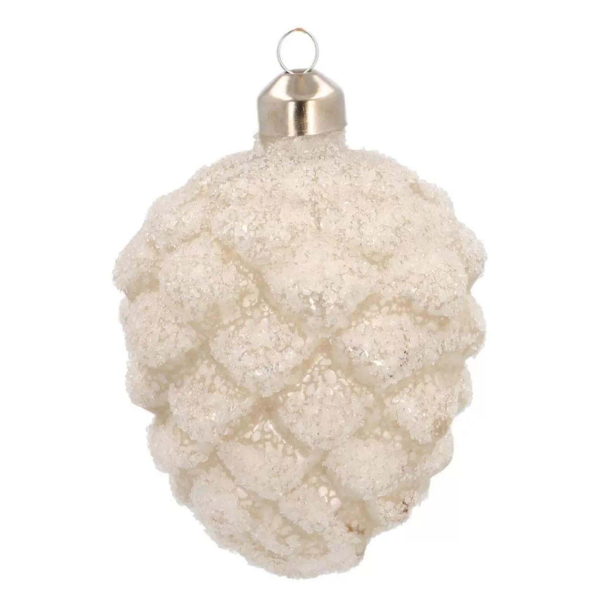 Fashion It's all about Christmas Glazen Kerstbal | Dennenappel Oudzilver | 10 Cm