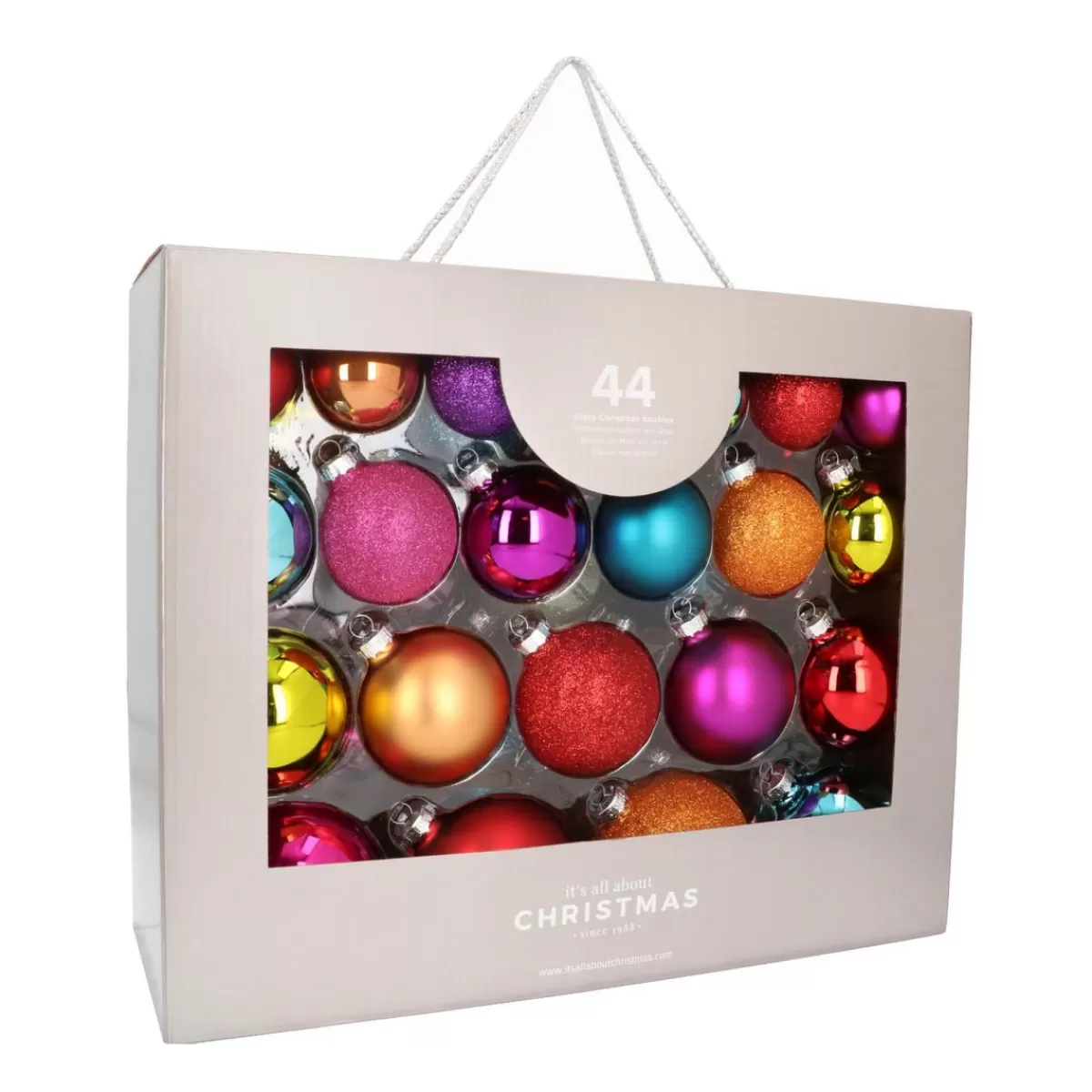 Cheap It's all about Christmas Glazen Kerstballen 44 St | Multi | 5-8 Cm | In Koffer