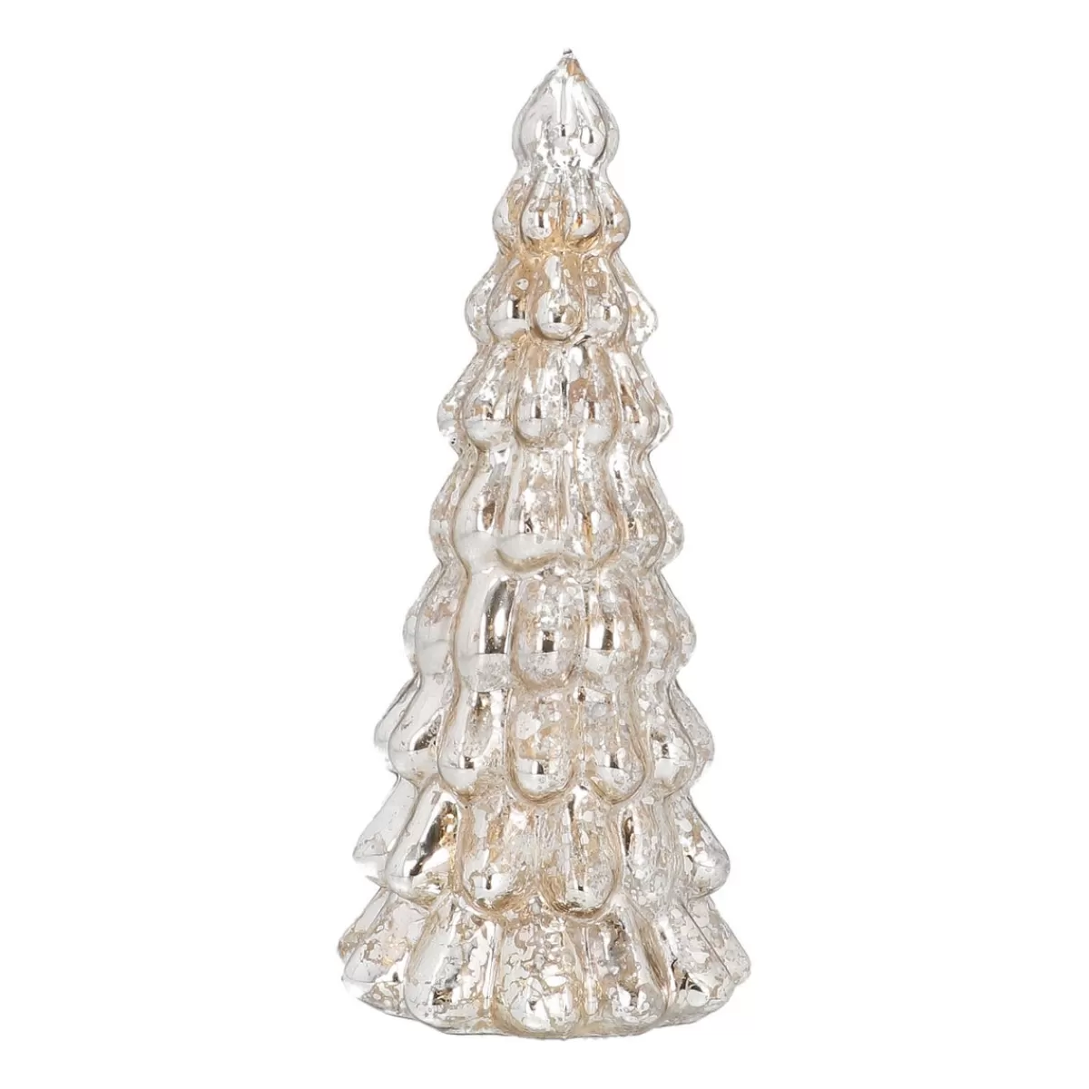 New It's all about Christmas Glazen Kerstboom | Zilver | 6 LED | 21 Cm