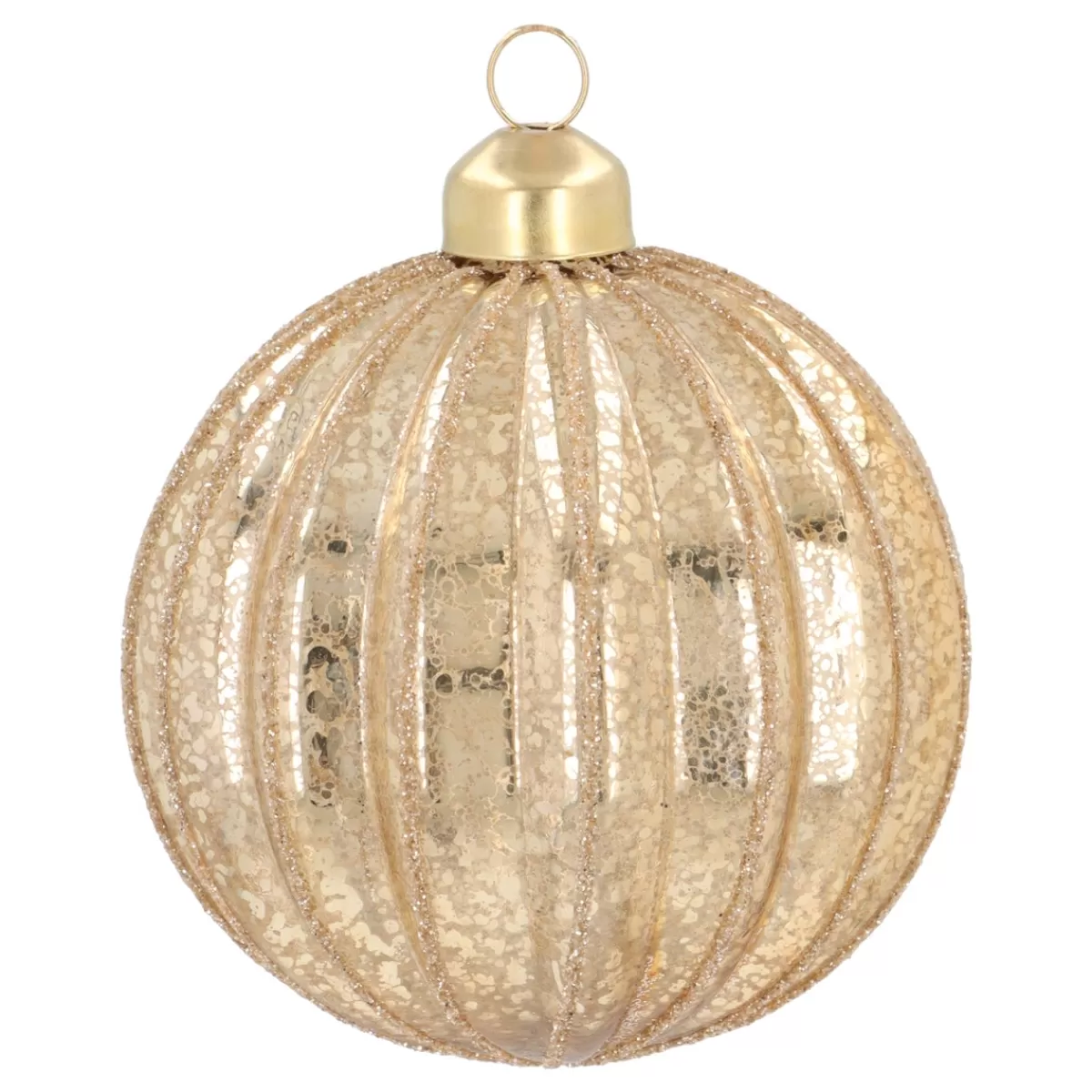 Shop It's all about Christmas Gouden Craquelé Kerstbal Met Glitters