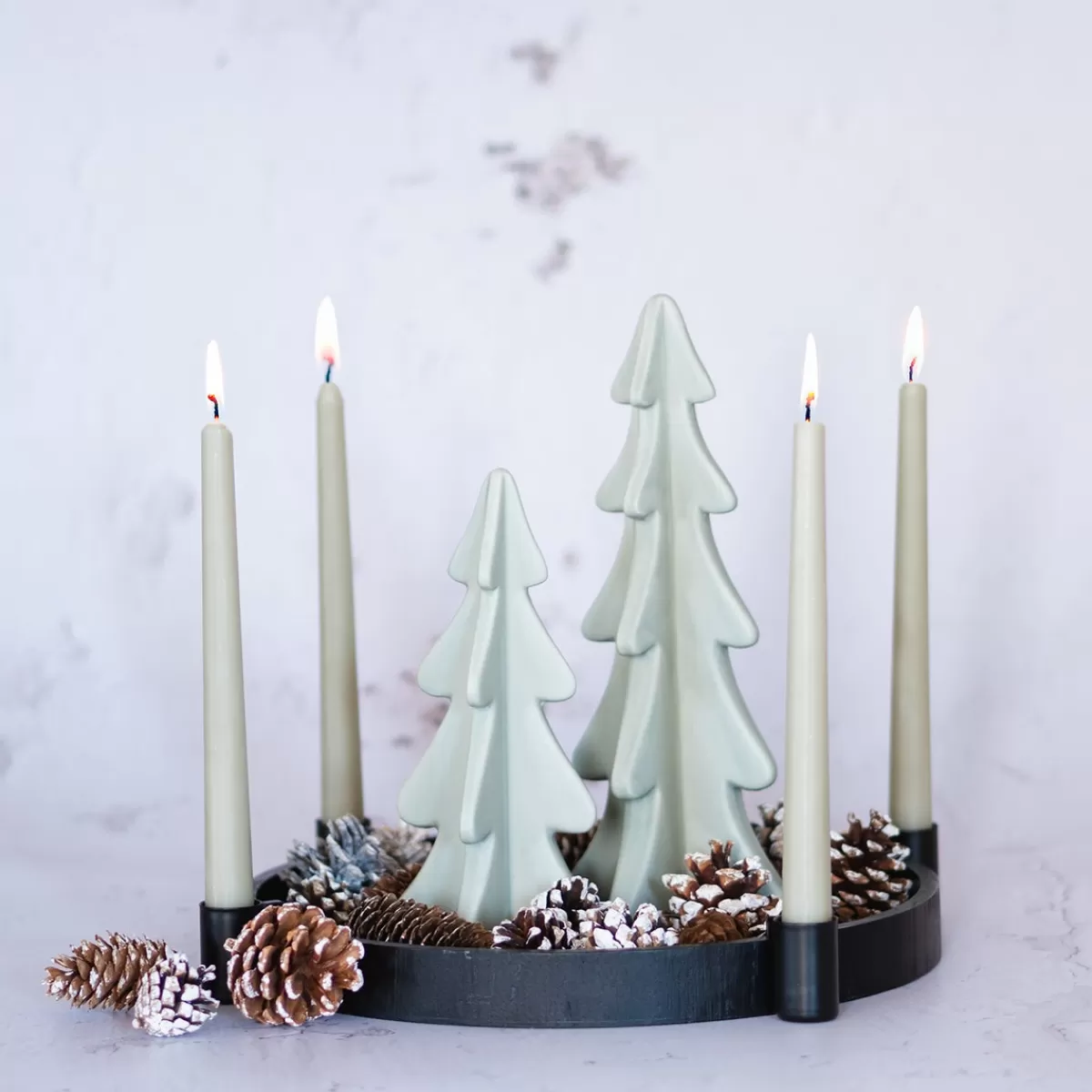 Shop It's all about Christmas Groene Dinerkaarsen Recht