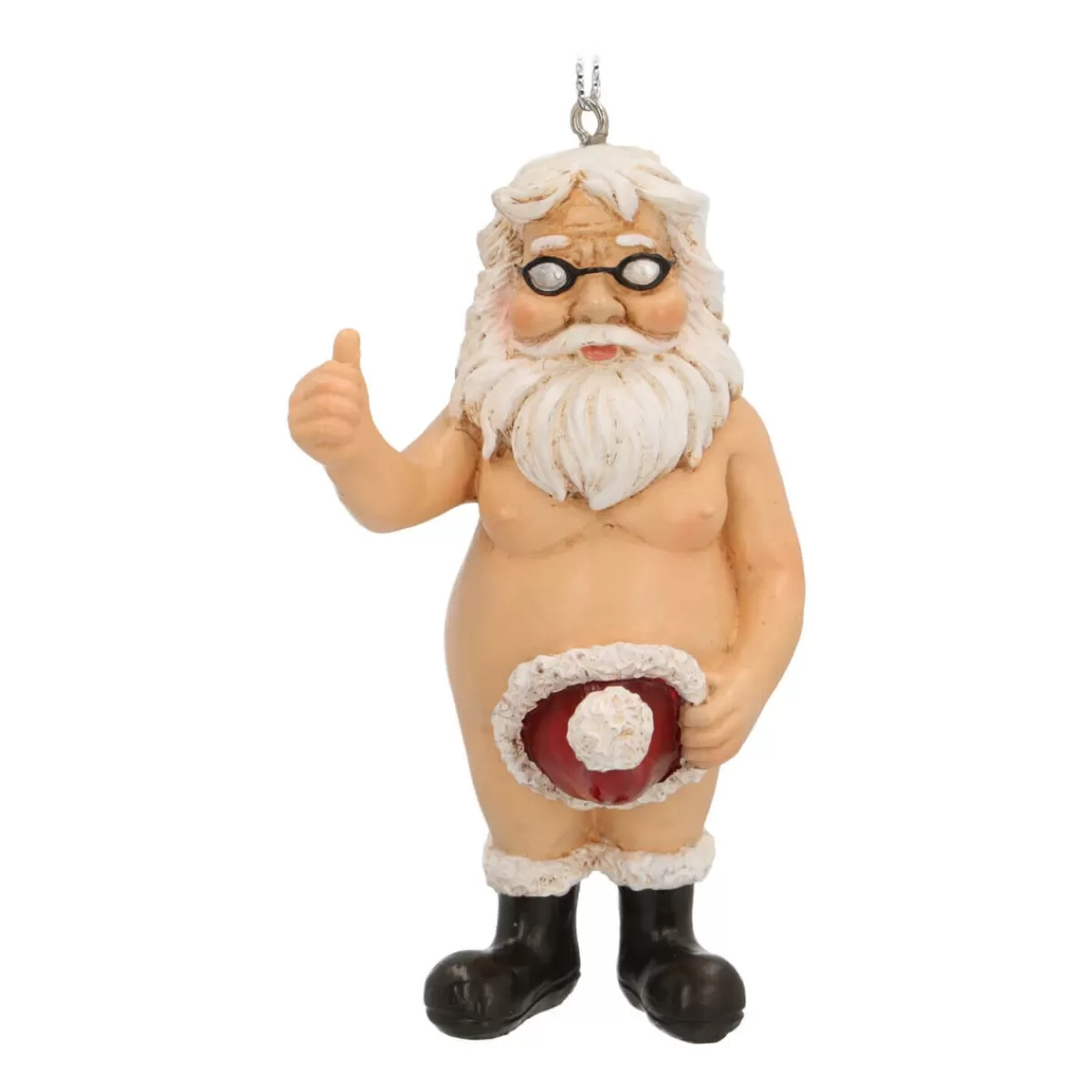 Flash Sale It's all about Christmas Hanger Naakte Kerstman | 9 Cm | Polyresin