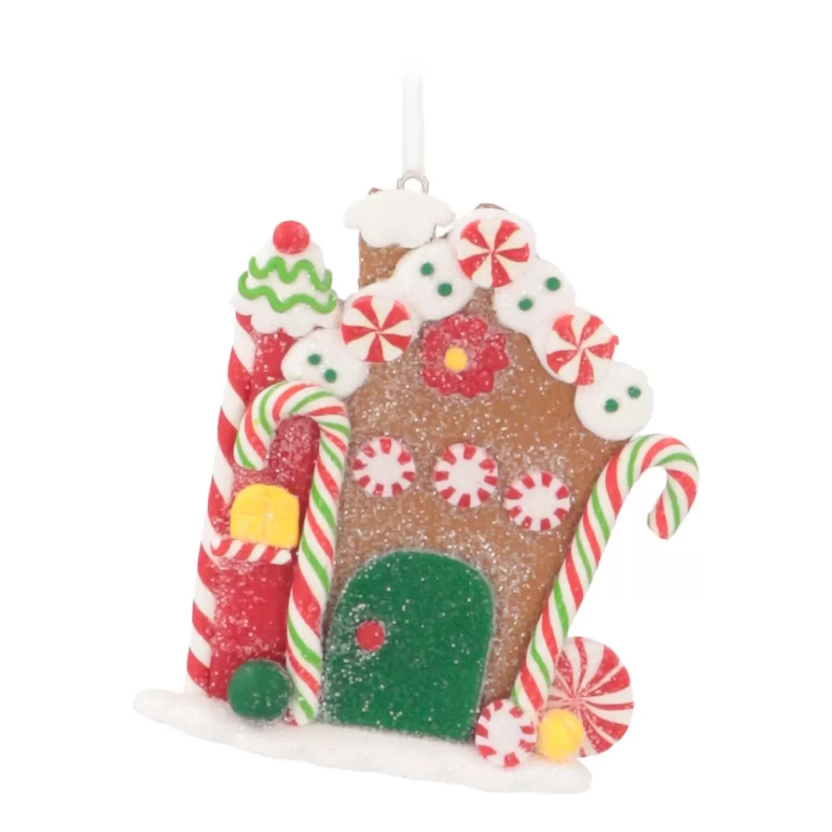 Best It's all about Christmas Hanger Peperkoek Gingerbread Huis | Klei | 10 Cm