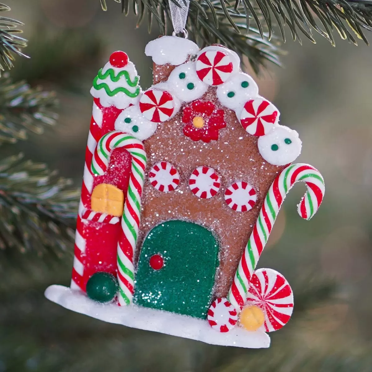 Best It's all about Christmas Hanger Peperkoek Gingerbread Huis | Klei | 10 Cm