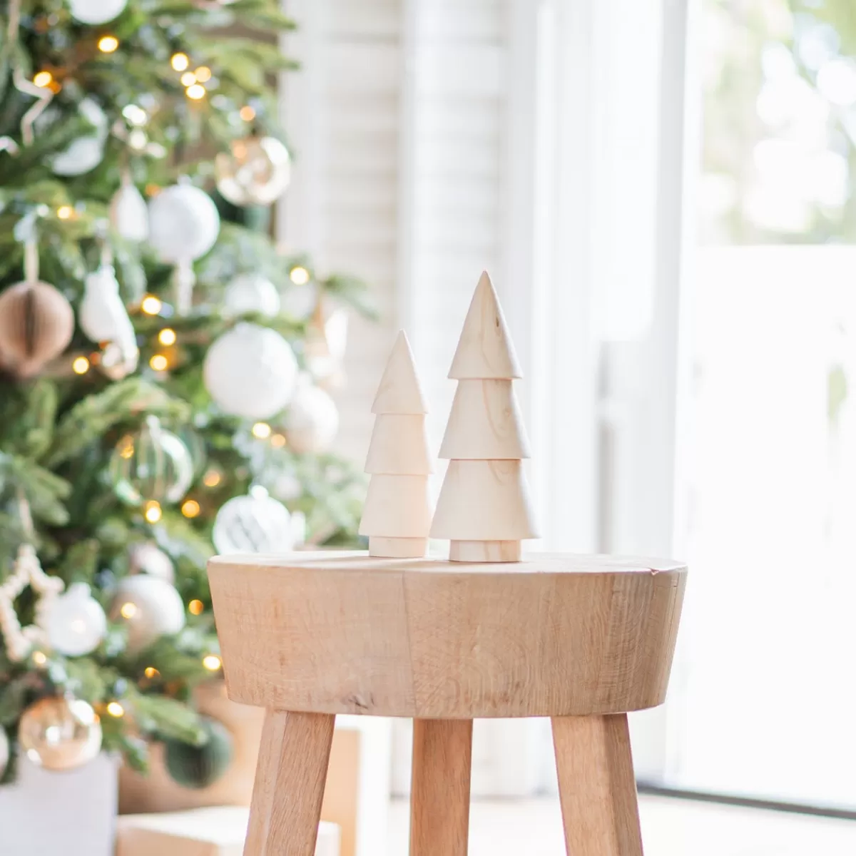 Clearance It's all about Christmas Houten Kerstboompje Voor (tafel)decoratie