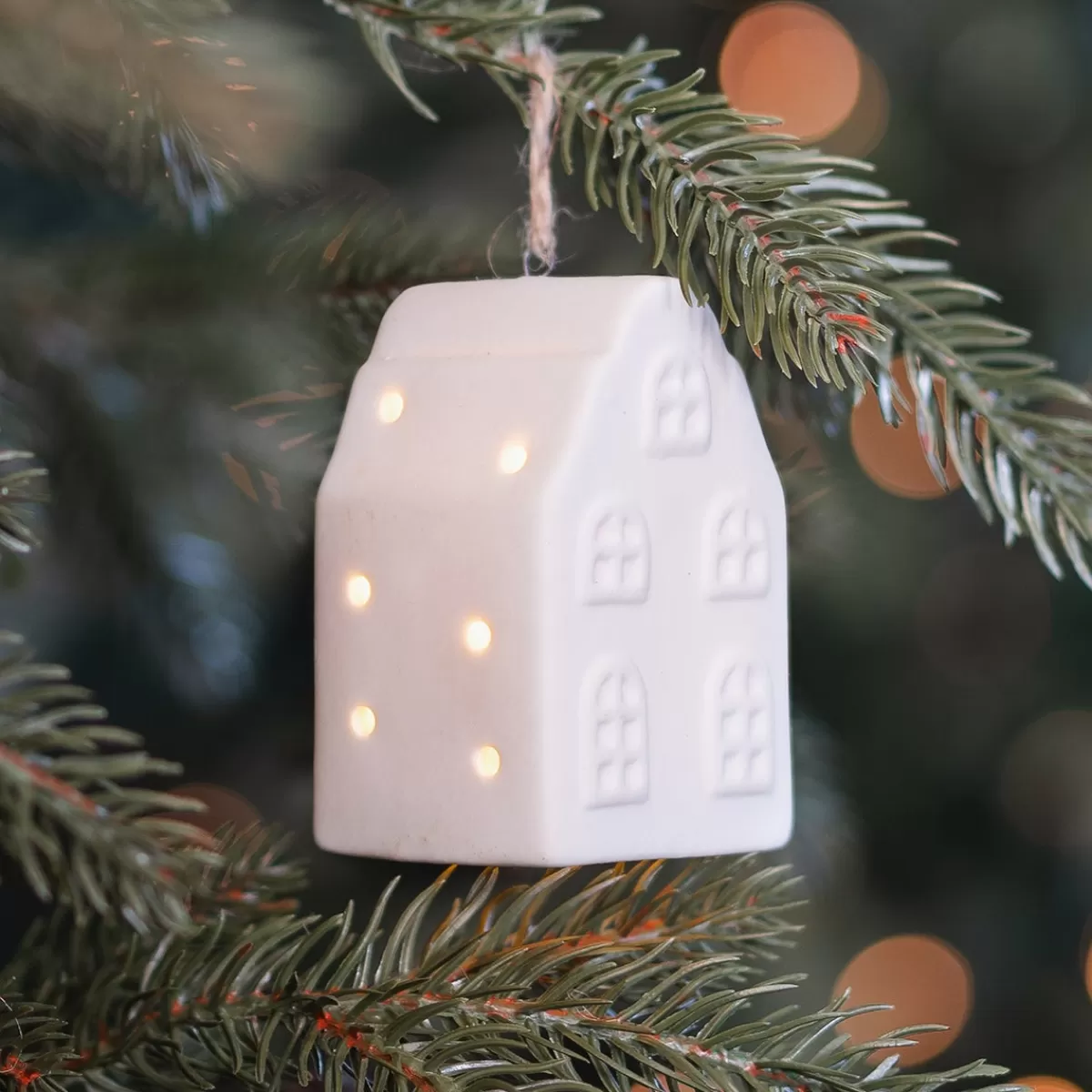 Clearance It's all about Christmas Huisjes Kersthanger Met LED