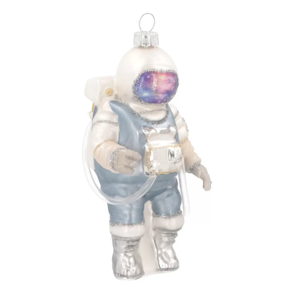 Best It's all about Christmas Kersthanger Astronaut | Glas | Zilver | 14cm