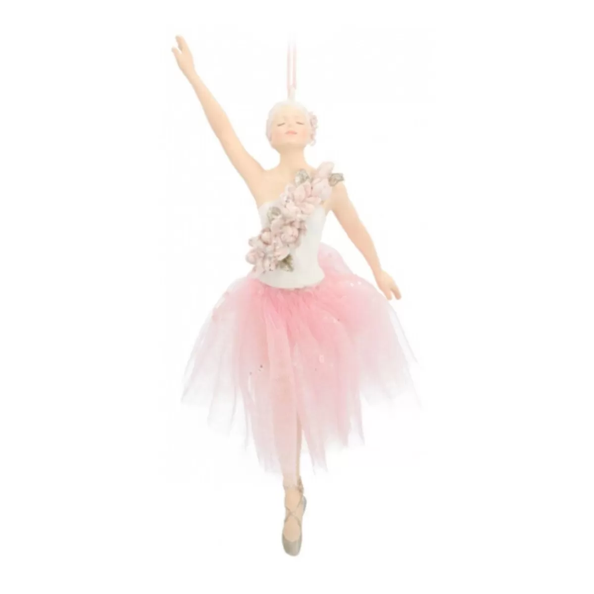 Flash Sale It's all about Christmas Kersthanger Ballerina Met Rokje 18 Cm Roze