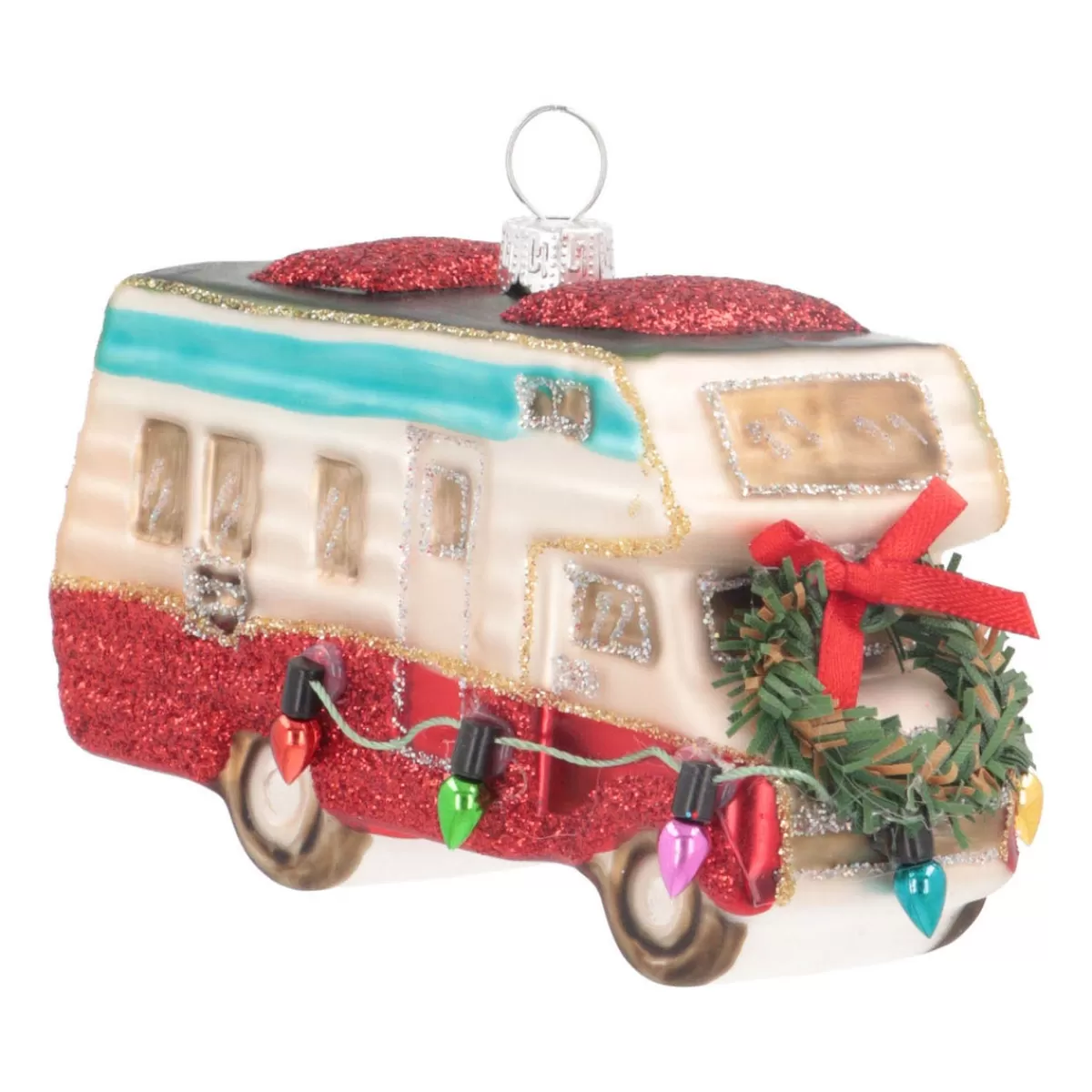 Cheap It's all about Christmas Kersthanger Camper | Glas | Rood | 11cm