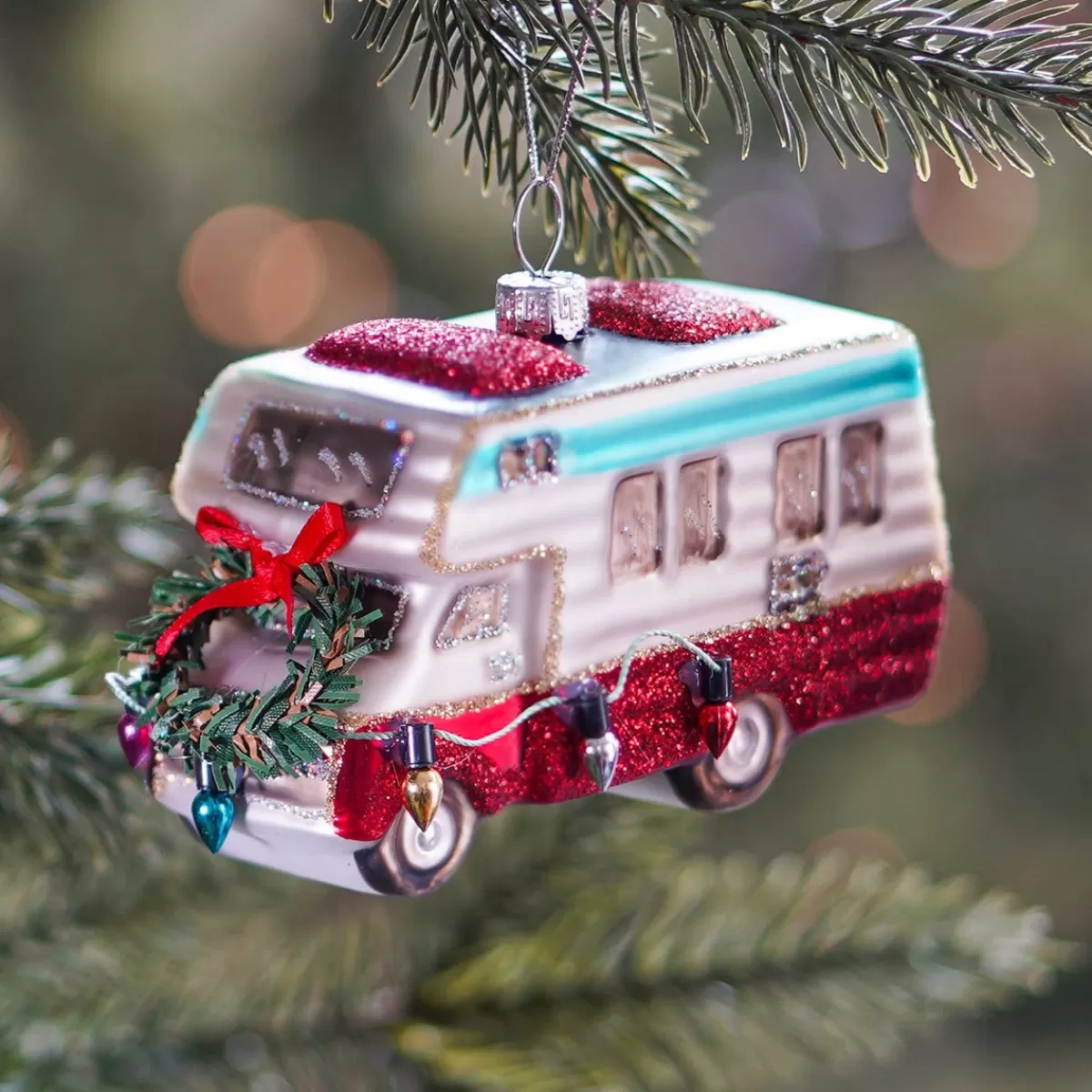 Cheap It's all about Christmas Kersthanger Camper | Glas | Rood | 11cm