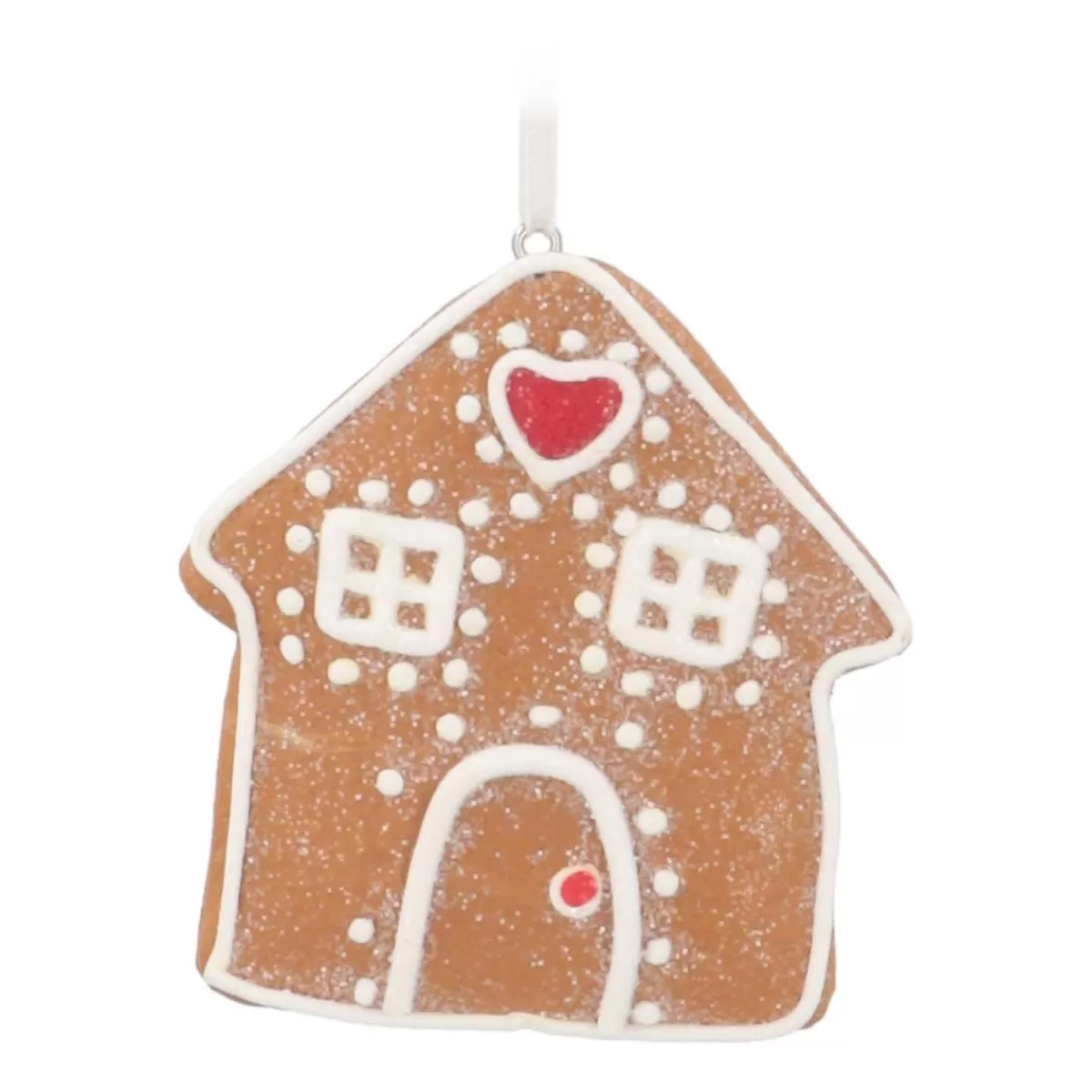 Online It's all about Christmas Kersthanger Klei | Peperkoekhuisje | Handgemaakt | 7,5 Cm