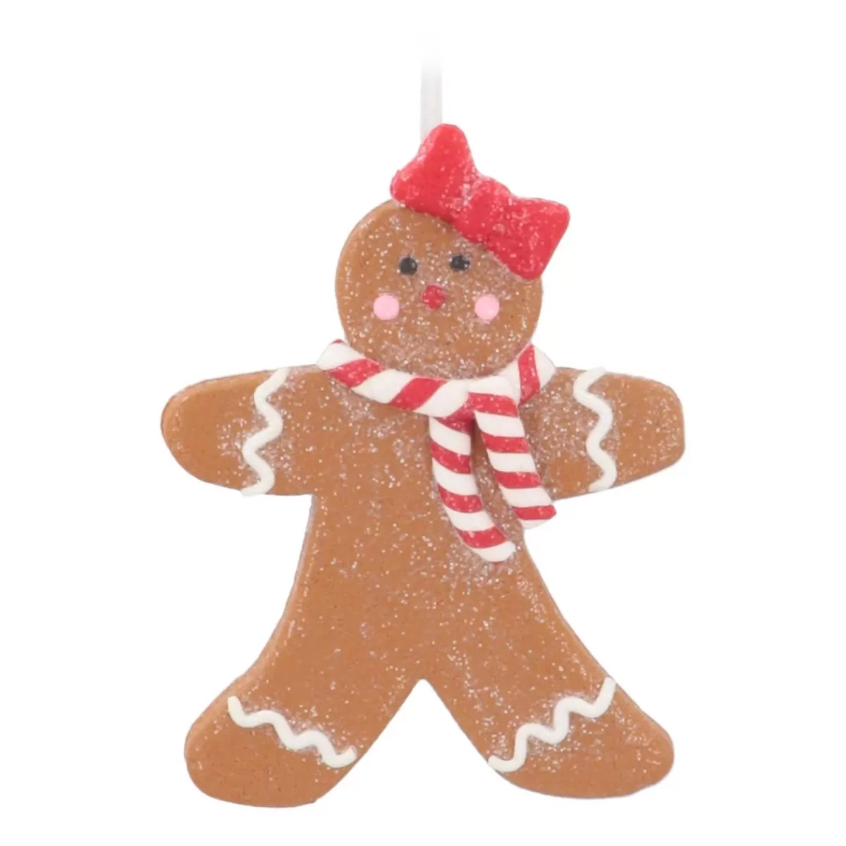 Discount It's all about Christmas Kersthanger Klei | Peperkoekvrouwtje | Handgemaakt | 11 Cm