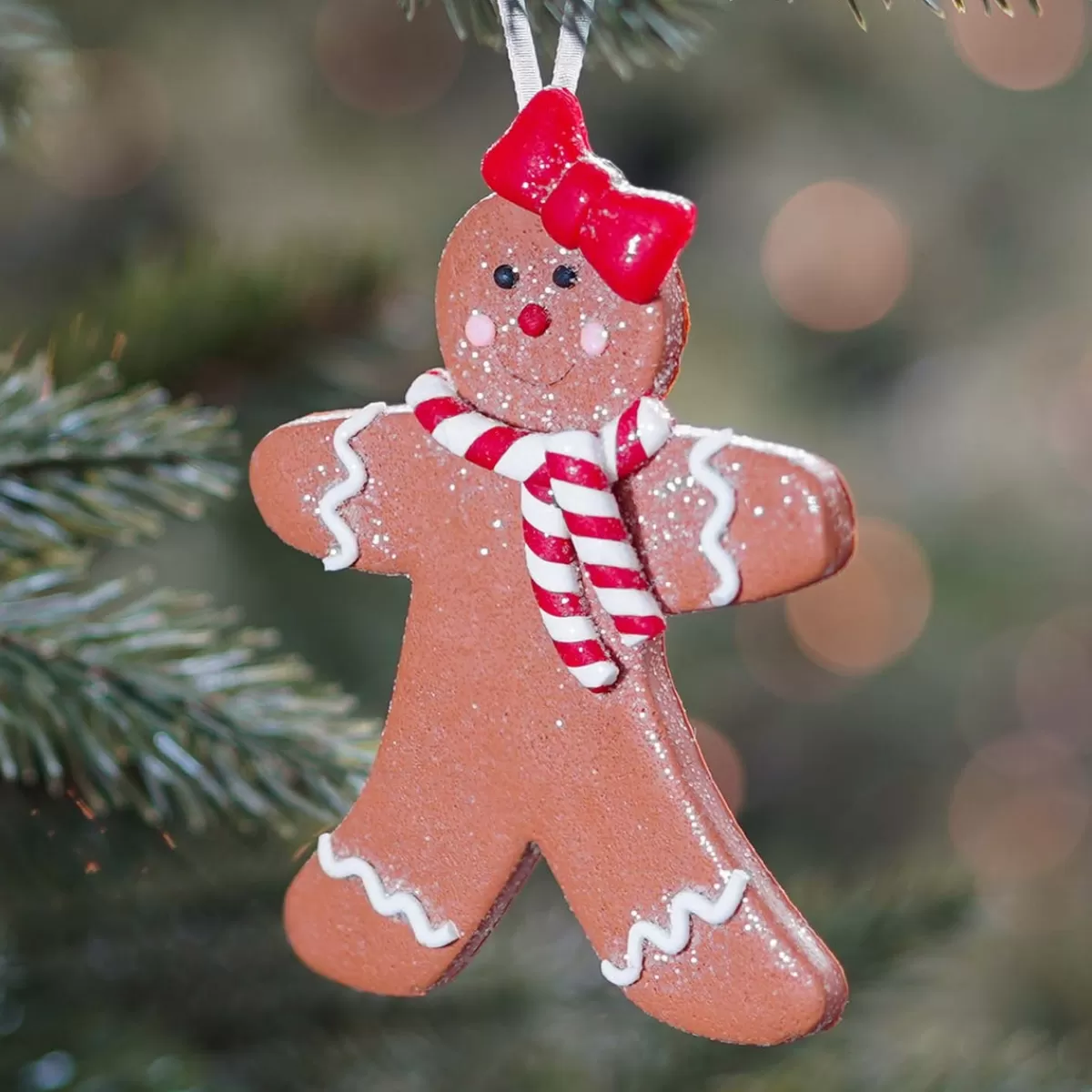 Discount It's all about Christmas Kersthanger Klei | Peperkoekvrouwtje | Handgemaakt | 11 Cm