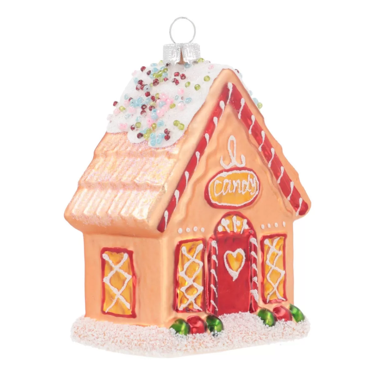 Discount It's all about Christmas Kersthanger Peperkoekhuisje | Glas | Bruin | 11cm