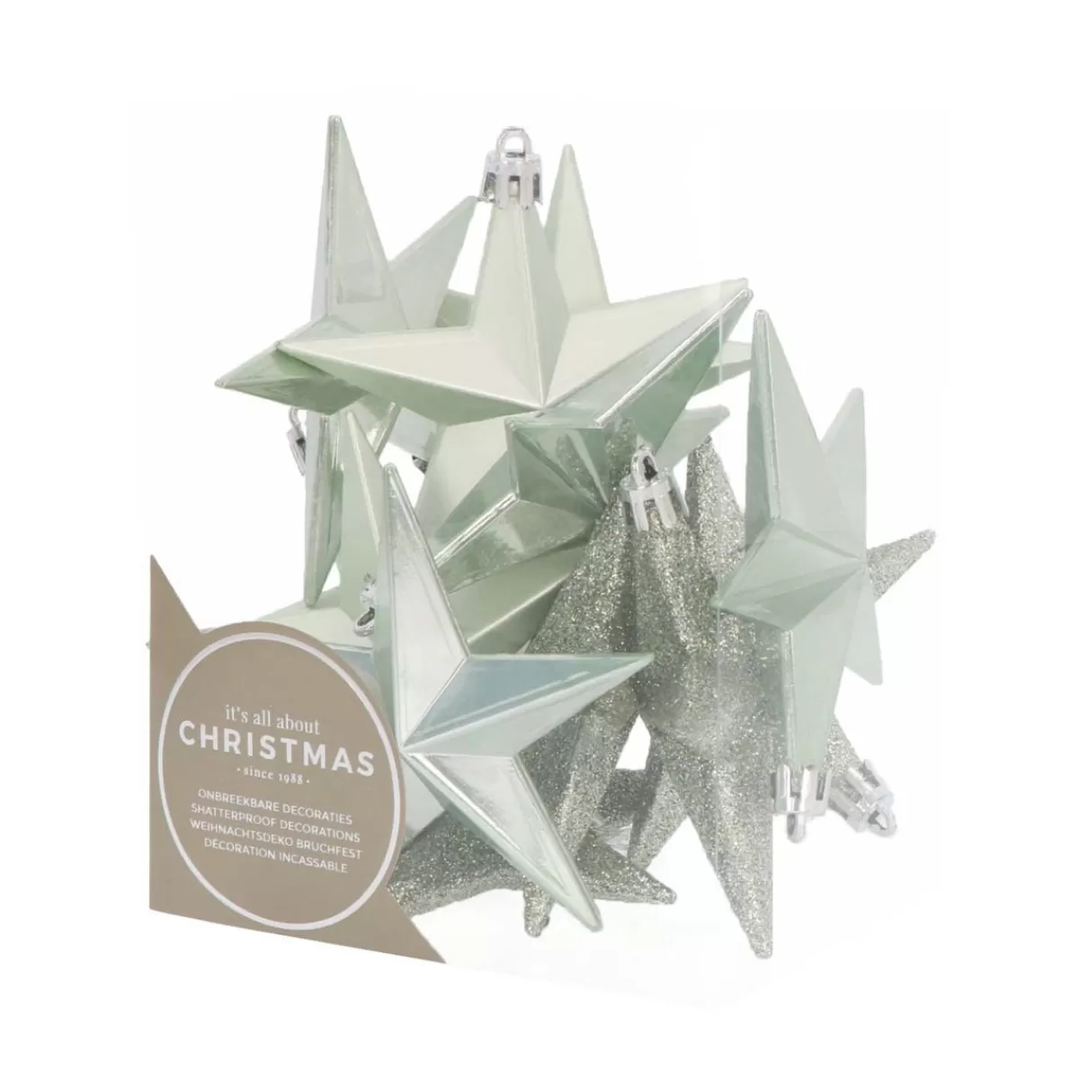 Cheap It's all about Christmas Kersthangers Sterren 12 St | Eucalyptus | 10 Cm