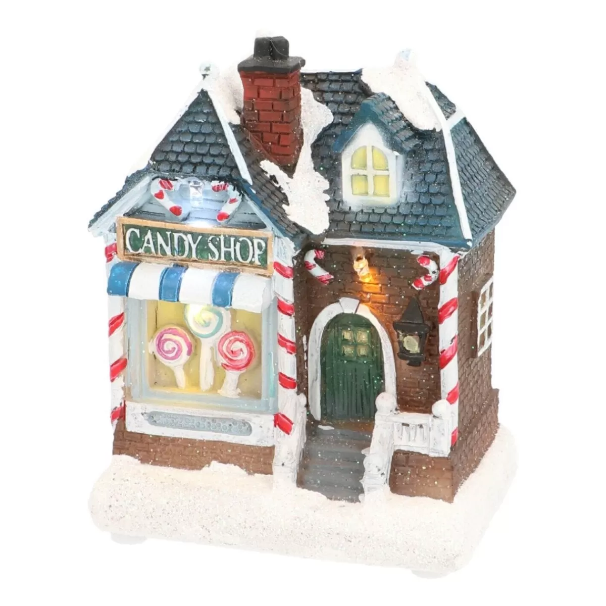 Outlet It's all about Christmas Kersthuisje Candy Shop 13,5 Cm LED