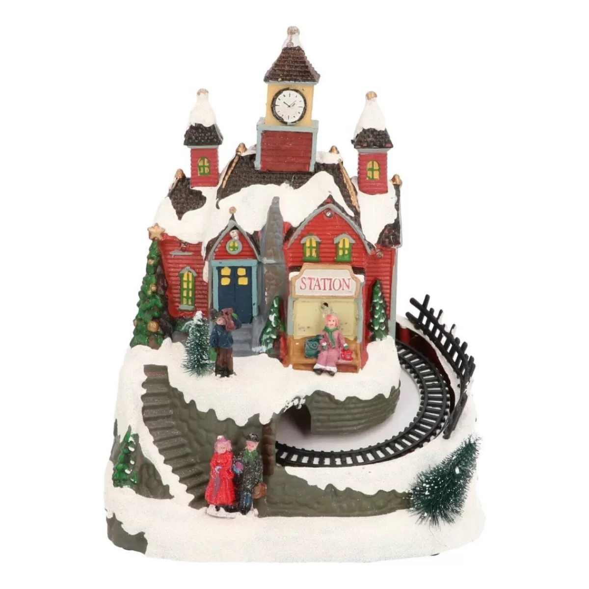 Outlet It's all about Christmas Kersttafereel Train Station 23 Cm Music