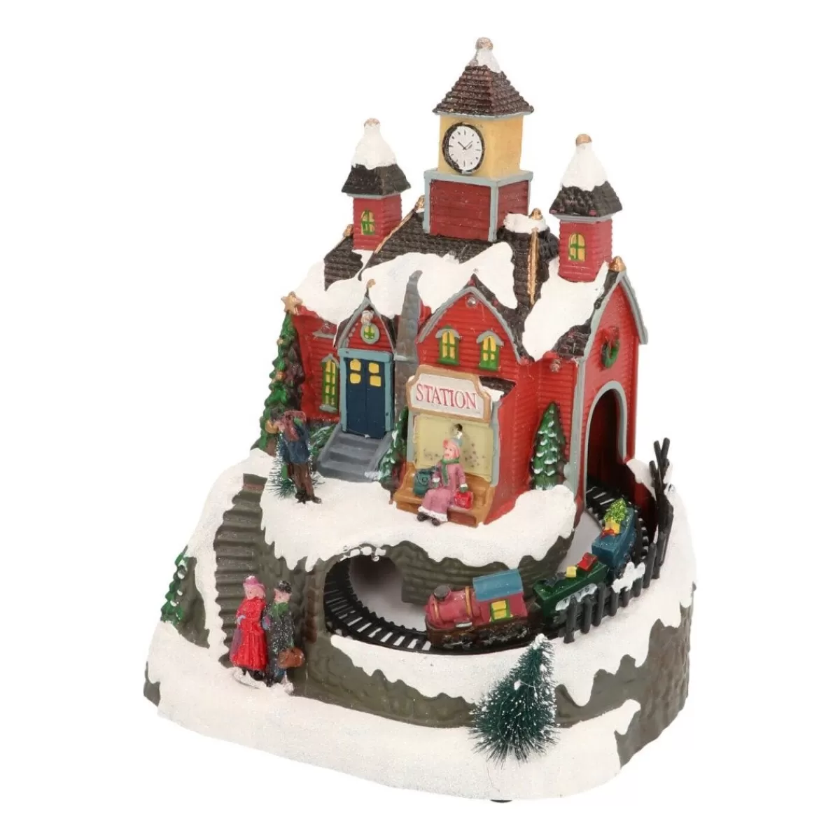 Outlet It's all about Christmas Kersttafereel Train Station 23 Cm Music