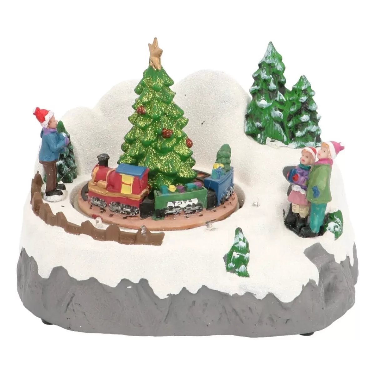 Best Sale It's all about Christmas Kersttafereel Tree And Train 17,5 Cm Music