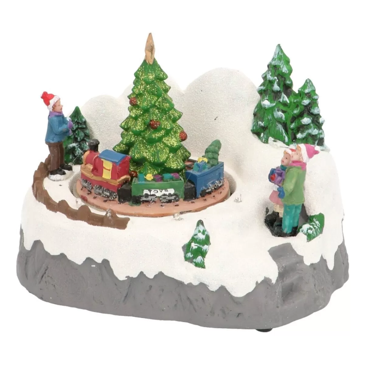 Best Sale It's all about Christmas Kersttafereel Tree And Train 17,5 Cm Music