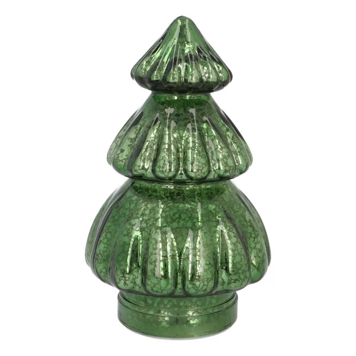 Clearance It's all about Christmas Kleine Bolle Groene Led-kerstboom Van Craquelé Glas