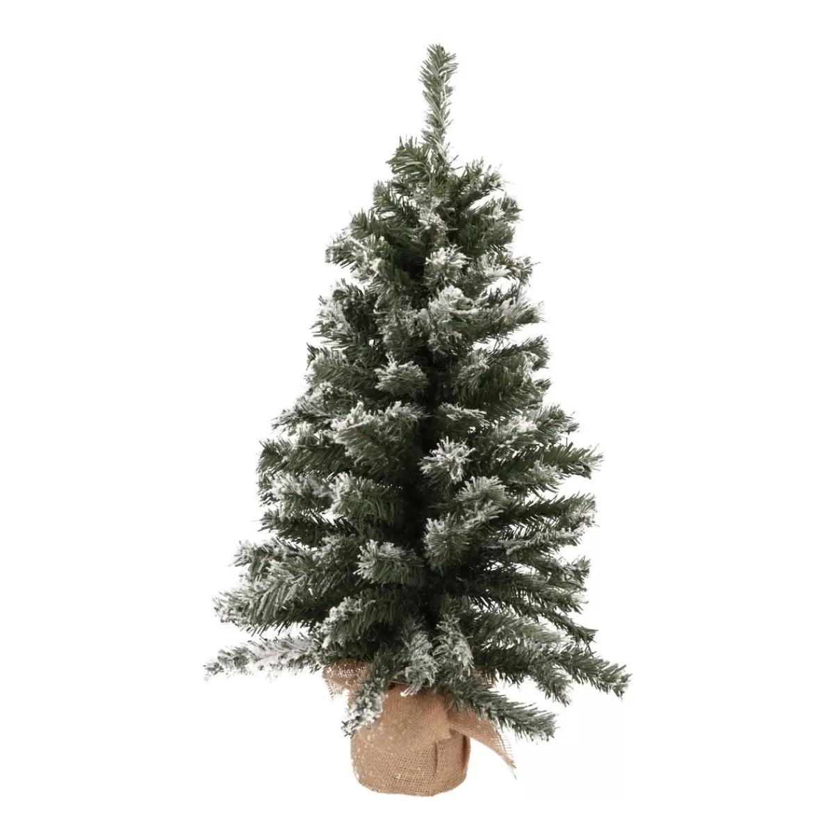 Discount It's all about Christmas Kleine Kunstkerstboom | 75 Cm | Met Sneeuw En Jute Voet