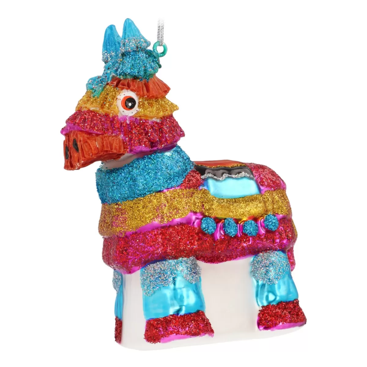 Sale It's all about Christmas Kleurrijke En Speelse Piñata Kersthanger Van Glas