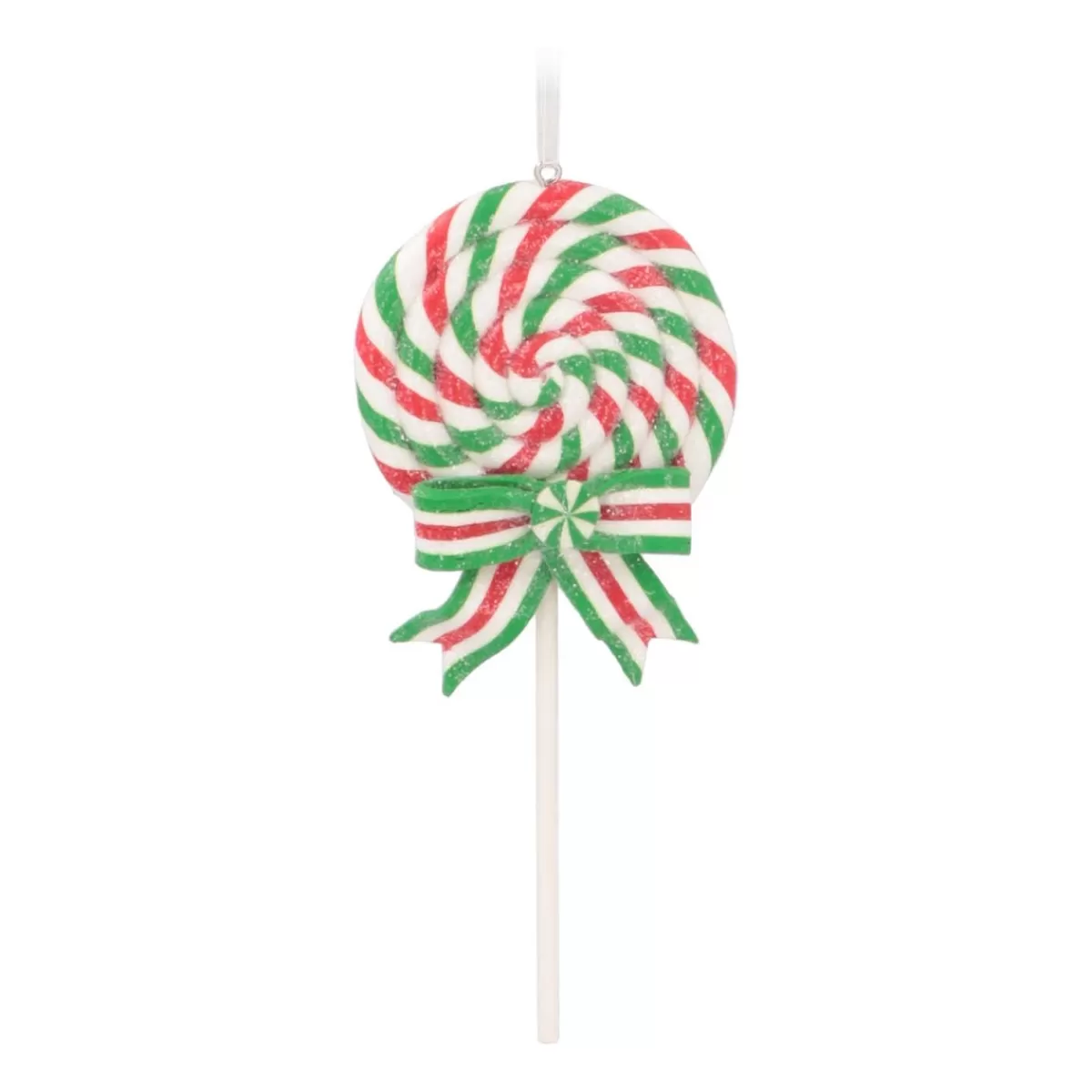 Discount It's all about Christmas Lolly Kersthanger Klei | Rood-wit-groen | Handgemaakt | 16 Cm