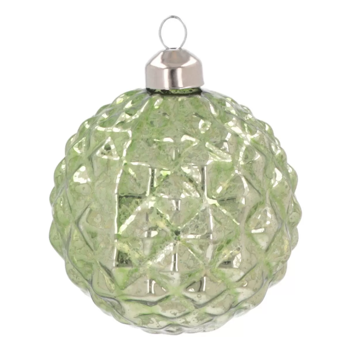 Best It's all about Christmas Luxe Kerstbal Antiek Geometrisch | Glas | Groen-goud | 10cm