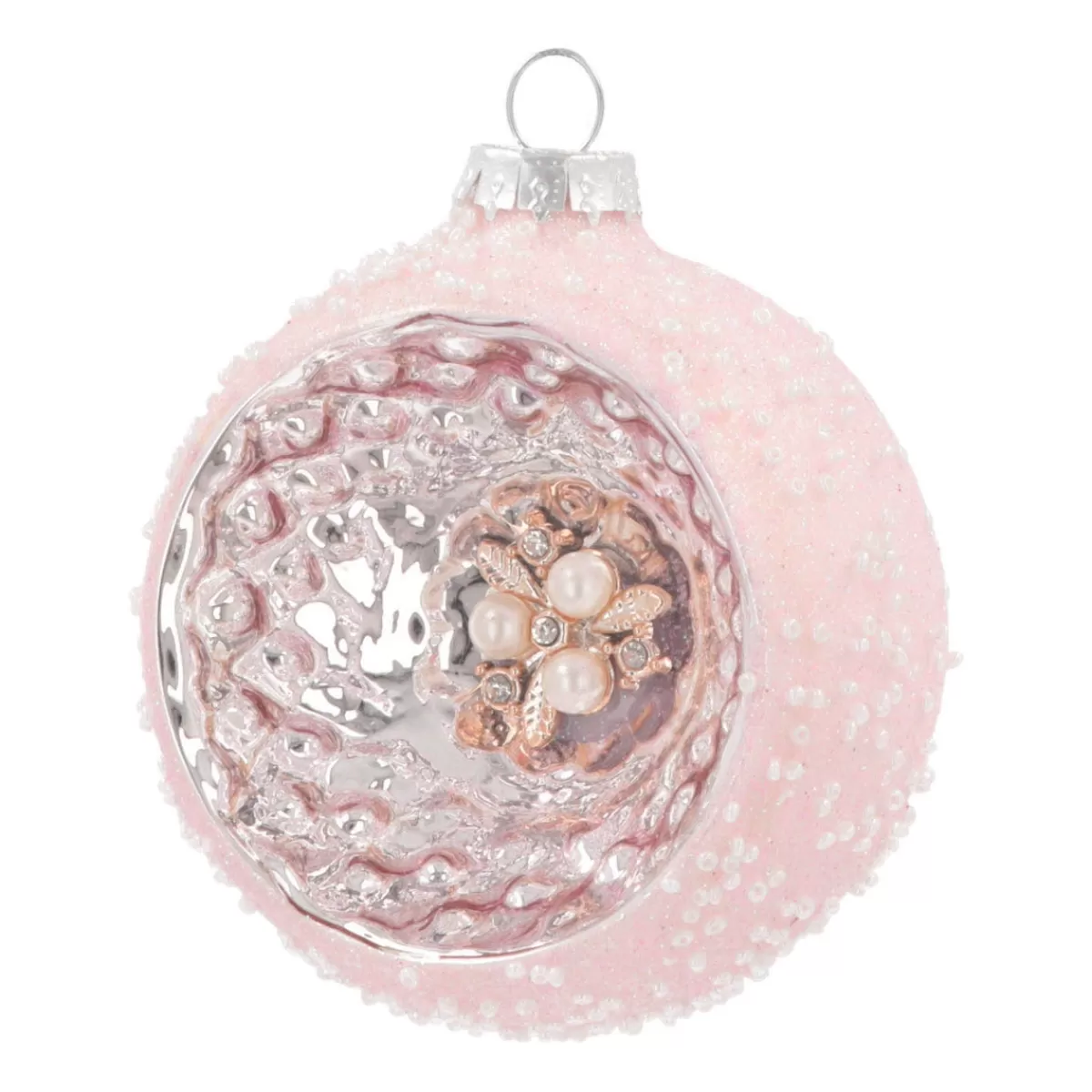 Best It's all about Christmas Luxe Kerstbal Met Reflector | Glas | Roze | 8cm