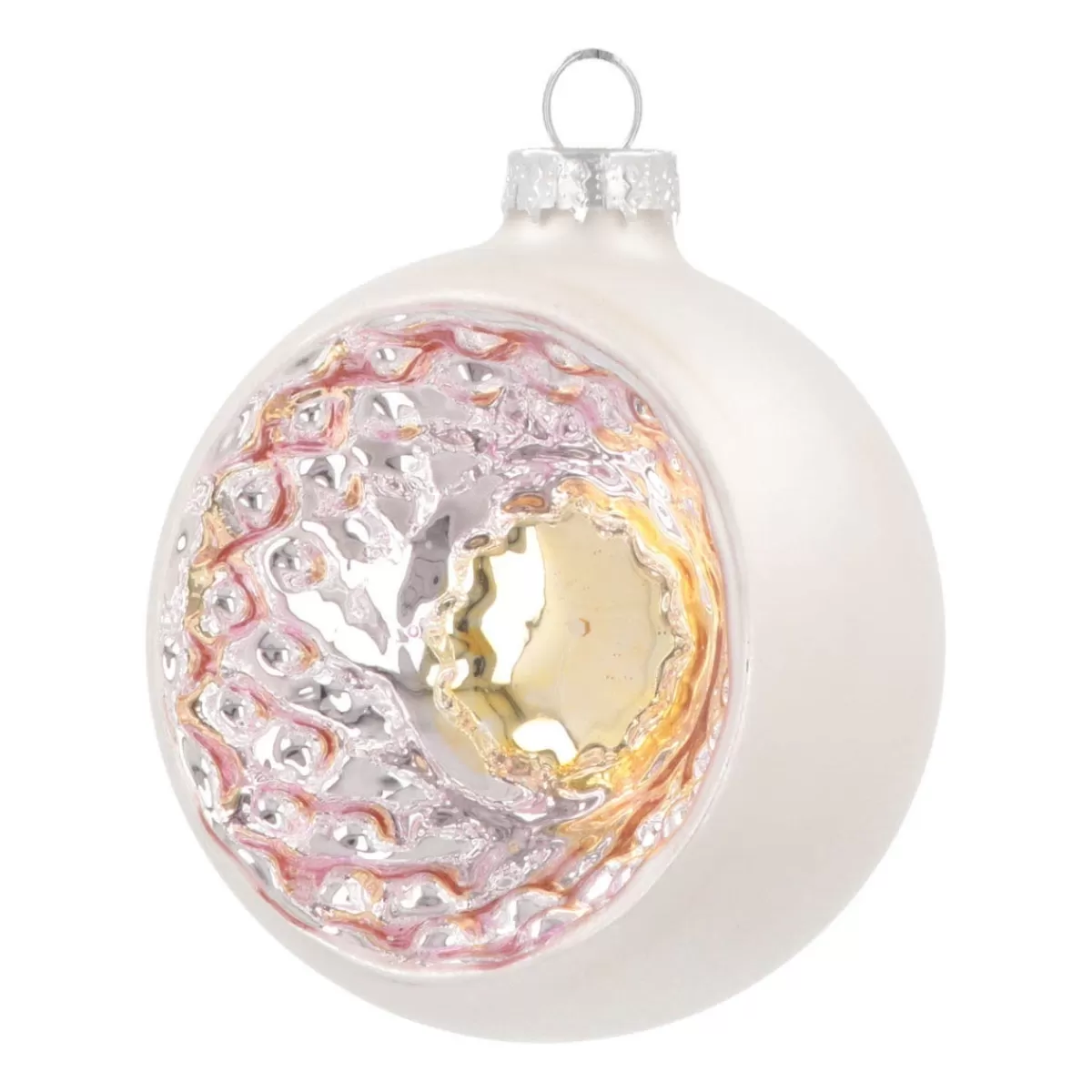 Shop It's all about Christmas Luxe Kerstbal Met Reflector | Glas | Zilver | 8cm