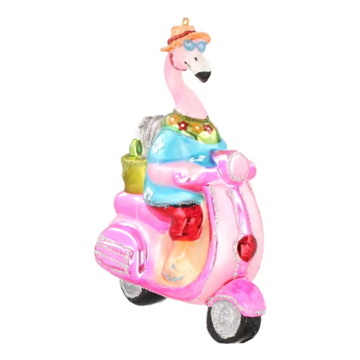 Store It's all about Christmas Luxe Kersthanger Flamingo Met Scooter 13cm