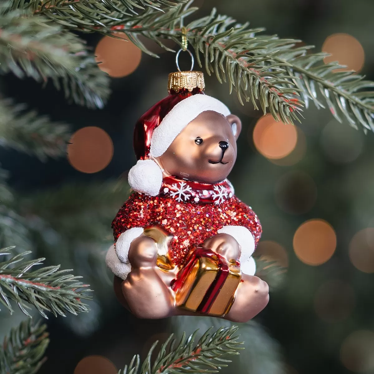 New It's all about Christmas Nostalgische Teddybeer Kersthanger Met Kerstmuts