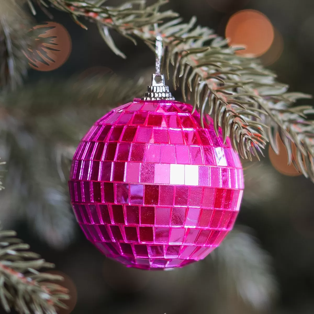 Cheap It's all about Christmas Roze Disco Kerstbal Met Reflecterende Spiegeltjes