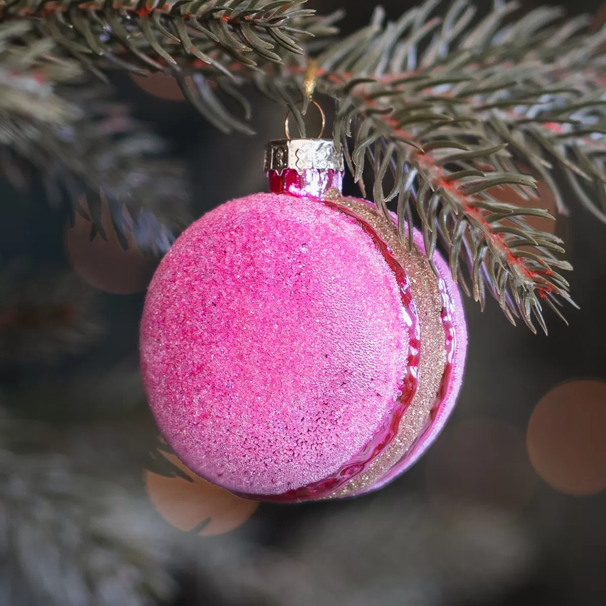 Fashion It's all about Christmas Roze Macaron Kersthanger