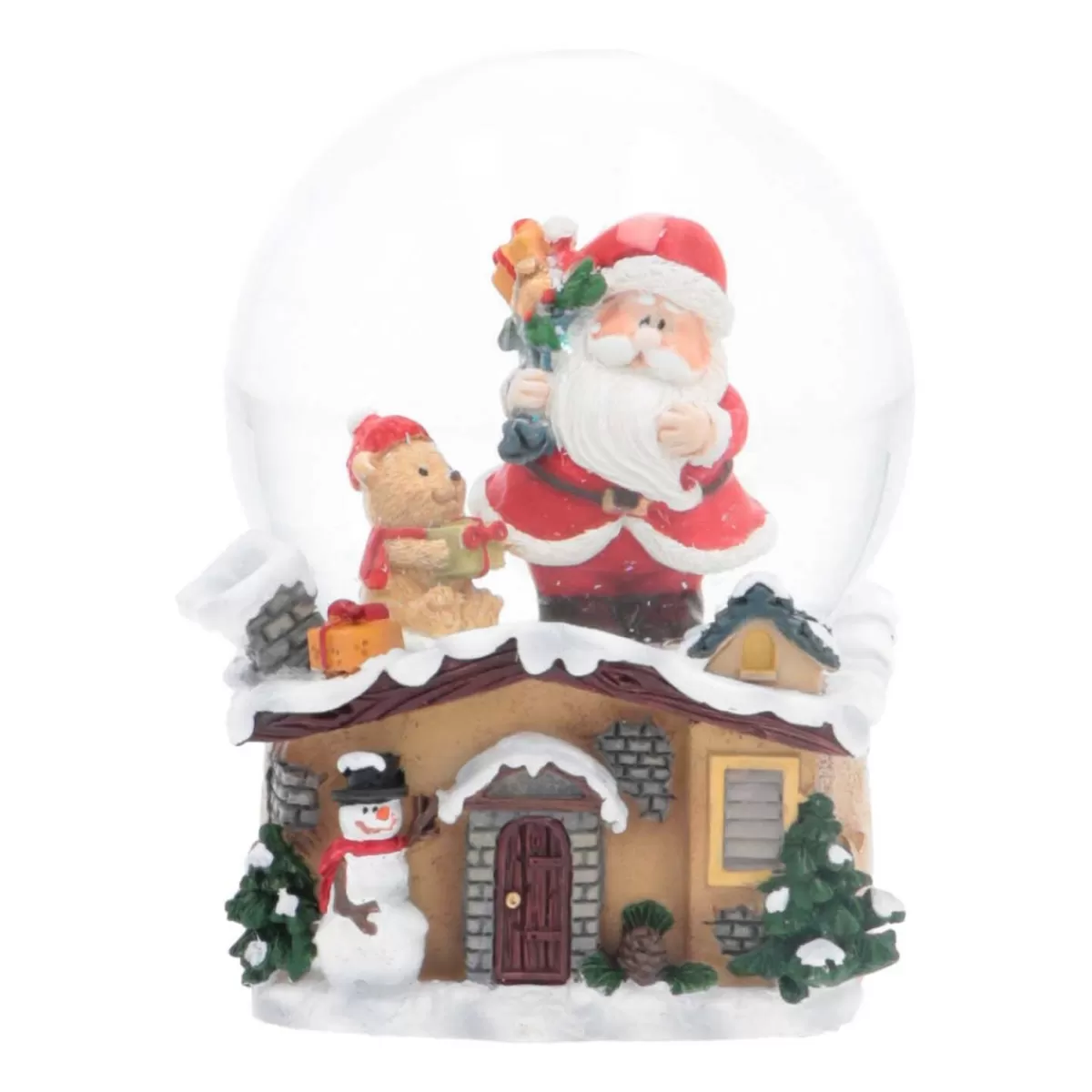 Shop It's all about Christmas Sneeuwbol Met Kerstman En Beertje | ⌀6cm | 9cm Hoog