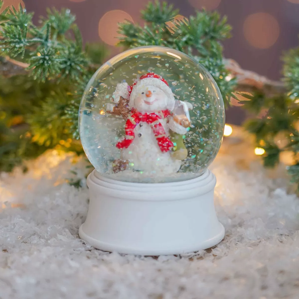 Shop It's all about Christmas Sneeuwbol Met Sneeuwpop | ⌀6cm | 9cm Hoog