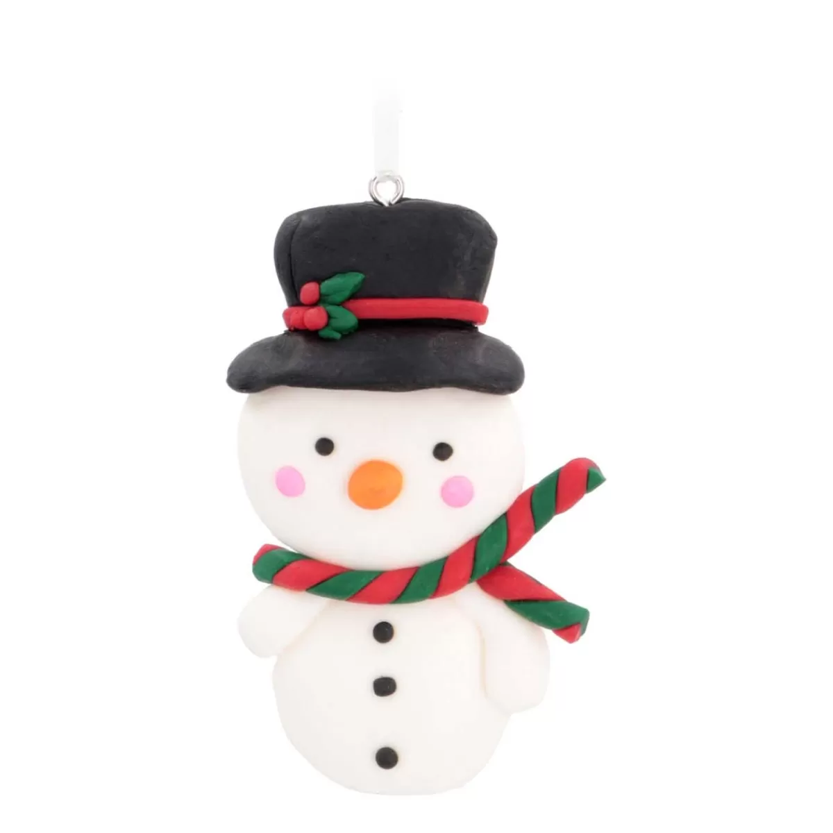 Outlet It's all about Christmas Sneewman Kersthanger Klei | Handgemaakt | 8,5 Cm