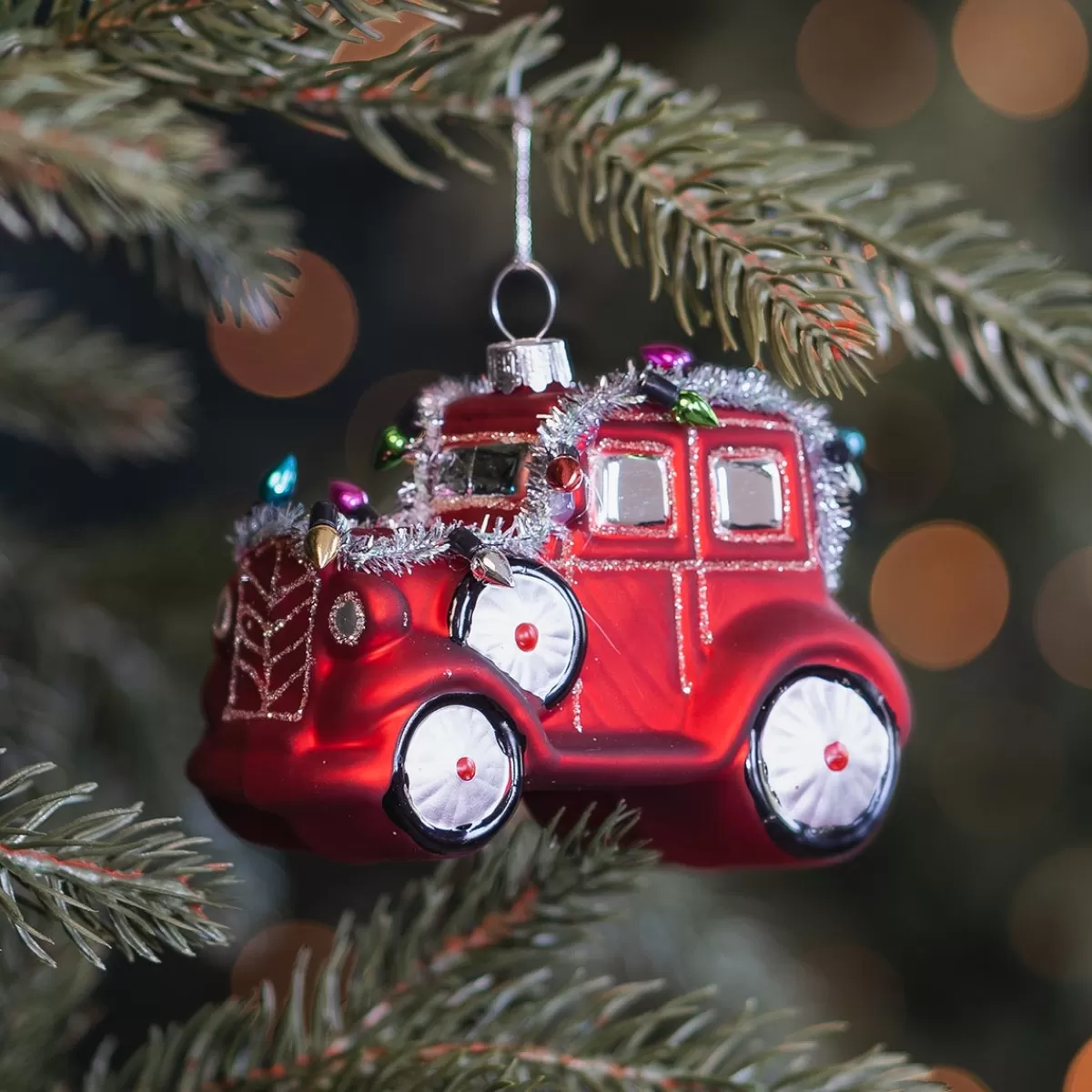 Store It's all about Christmas Speelse Rode Oldtimer Kersthanger