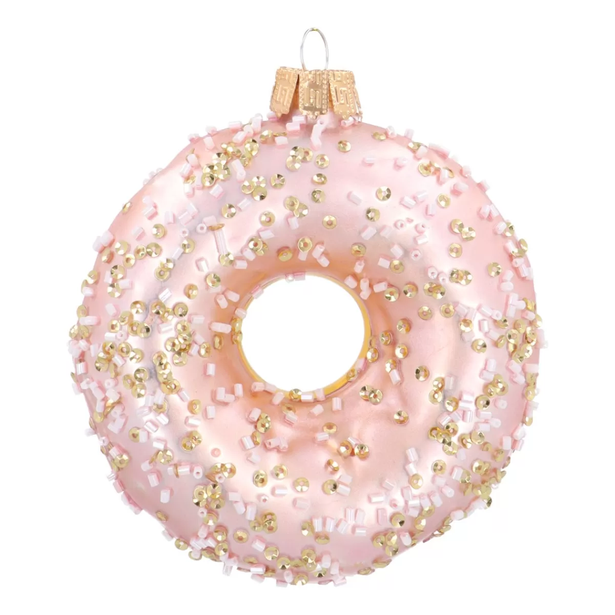 Store It's all about Christmas Stijlvolle Donut Kersthanger Met Gouden Kraaltjes